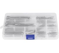 Outils compatibles avec Goupilles fendues, assortiment de 90 goupilles fendues fendues M1,5 M2 M3 M4 M5 M6 avec boîte transparente, goupilles fendues