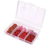 Outils compatibles avec Rondelle plate isolante rouge, 500 pièces Rondelle en fibre Rondelle isolante Assortiment de rondelles plates M6/M2/M2.5/M5/M4/M3 Rondelles plates rouges, rondelles plates