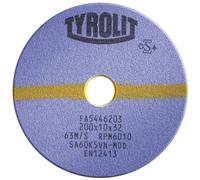 Outils d'affûtage TYROLIT pour automates d'affûtage de scie DxTxH 250x10x32 Pour scies circulaires et scies à ruban et scies alternatives stellitées, Forme : 1F, Art. 805018 x10 morceau