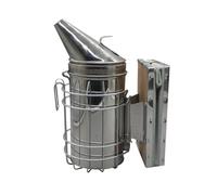 Outils d'apiculteur, Pulvérisateur de fumée manuel en acier inoxydable épais et anti-brûlure, cuir vache, for apiculture