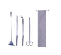 Outils d'aquarium 4 en 1 - Ciseaux d'aquarium - Grattoir - Pince à épiler pour débutants et plantes d'aquarium