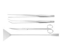 Outils d'Aquarium - Kit de 4 Outils de Nettoyage pour Aquarium | Spatule Ciseaux en Acier Inoxydable pour Entretien Aquarium Élimination Algues Nourrissage Quotidien