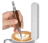 Outils d'art à | Goupille à double extrémité en acier inoxydable avec poignée en bois - Accessoires pour les amateurs de café, maison, café, préparation, magasin, cuisine, boulangerie
