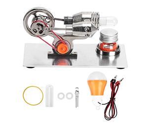 Outils d'artisanat, Modèle d'enseignement de Laboratoire de Jouets de Physique de Moteur en Argent avec Allumage de Lampe à Alcool pour une Rotation et un éclairage Rapides,