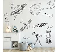 Outils d'astronomie pour chambre d'enfant, autocollants en vinyle pour enseignants d'astronomie, pour la maternelle et la crèche