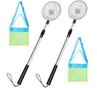 Outils de bombardement de Plage avec Sac Plage en Maille 4pcs / Ensemble Sable en Acier Inoxydable avec Un Portable Portable télescopique en Maille Fin pour collecter des obus