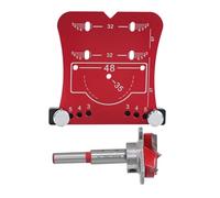 Outils de charnière - Guide de perçage à bois de 35 mm, gabarit de montage en alliage d'aluminium pour charnières cachées, perforateur de trou de précision longue durée | Kit d'installation