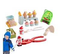 Outils de clip de boule de neige Moule de sculpture de neige Moule de fabrication de briques Jouets d'hiver en plein air Outils de modélisation de neige Clip de combat de neige Créateur de stamp