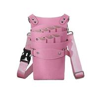 Outils de coiffure poche， Trousse de coiffeur à 7 positions for coiffeur, trousse à outils for salon de beauté(Pink 7 Slots)