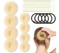 Outils de coiffure pour la conception de cheveux, fabricant de chignons | 53X Kit d'outils de coiffure pour en forme de beignet - Outil de fabrication d'anneaux de simple et rapide