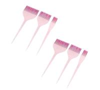 Outils de Coloration Mèches pour Cheveux, 6 Pièces Rose | Plastique et Nylon, Application Précise des Racines, Nettoyage Rapide, Usage Salon ou Maison