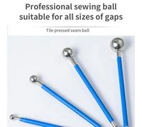 Outils De Coulis De Carreaux À Double Bille En Acier Pressé, Bâton De Réparation De Jointoiement De Sol En Céramique Outils De Raclage De Colle 4 Pièces