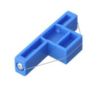 Outils de coupe de poterie à angle réglable pour la sculpture de l'argile et le travail des côtes de poterie - Bord biseauté de précision pour couper l'argile à 30, 45, 60 degrés, 11 x 5 cm, bleu