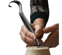 Outils de coupe en céramique, tondeuse à argile - Acier inoxydable Trimmer de boue à double extrémité - Grattoir en céramique à main, fourniture polyvalente pour artistes