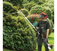Outils de coupe multifonctions 6 en 1, taille-haie à essence 52 CC, désherbant, avec gants, protection auditive et sac de rangement, outil polyvalent comprenant taille-haie, scie à branches, élagueuse