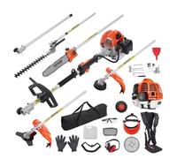 Outils de Coupe Multifonctions 6-en-1-VEVOR-Taille-haie à Essence 43 cc-Élagueuse avec Perche d'Extension pour Branches Hautes