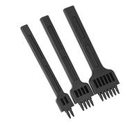 Outils de couture manuelle en cuir 4 mm avec griffes acier 2/4/6 pour trou à main Lot de 3 Noir