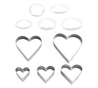 Outils De Cuisson 10 Pièces, Emporte-Pièces, Emporte-Pièces En Forme De Cœur, Ensemble D'Emporte-Pièces, Grand Emporte-Pièce En Forme De Cœur, Emporte-Pièces En Acier Inoxydable