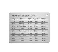 Outils de cuisson de cuisine, tasses à mesurer pour pâtisserie, de balance de cuisson, tableau de conversion en acier inoxydable, accessoires de cuisine domestique, aimants de réfrigérateur