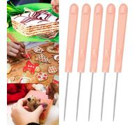 Outils de décoration de cookies, aiguille à mélanger le sucre, outils de glaçage de cookies pour la pâtisserie - 13 cm (rose)