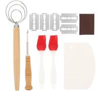 Outils de Découpe et Marquage de Pâte, Ensemble Boulangerie Maison | Acier Inoxydable, Caoutchouc, Pp, PU et Bois, Usage Facile, pour Novices et Boulangers Expérimentés