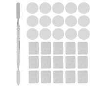 Outils de Dépôt de Palettes Colorées Faciles à Utiliser, Autocollants en Métal carré et Rond, adapté pour Mélanger la Crème et la Poussière, pour les Amateurs Maquillage