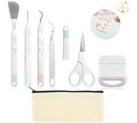 Outils de Désherbage en Vinyle, 6Pcs Cricut Maker Accessoires, Kit d'Outils de Base pour Désherbage, Accessoires de Traceur avec 1 Sac de Rangement, Outils de Base Cricut pour Camées et Lettrage