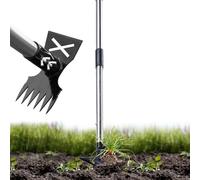 Outils de désherbage pour le jardinage - Dissolvant pour mauvaises herbes et racines, robuste en acier inoxydable - Avec design double face - Pour potager, cour et extérieur