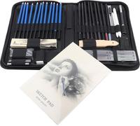 Outils de dessin 48pcs ensemble d'outils de peinture d'art crayons de croquis respectueux de l'environnement, amateurs de croquis pour les élèves