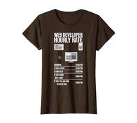 Outils de développement Web App Informatique Technologie du site Web T-Shirt, Femme, Marron, XS