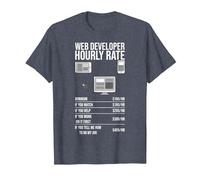 Outils de développement Web App Informatique Technologie du site Web T-Shirt, Homme, Bleu Chiné, 3XL