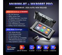 Outils de diagnostic automobile Autel OBD2 MaxiCOM MK808K-BT, identiques au scanner de diagnostic Bluetooth MK808BT Pro, test actif de tous les systèmes