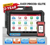 Outils de diagnostic automobile X431 PRO3S+ ELITE Smartlink C V2.0, J2534 CAN FD DOIP, système complet, scanner OBD OBD2, carte de topologie With Non-16pin BOX