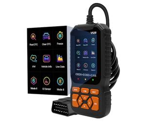 Outils de Diagnostic OBDII Scanner par MMOBIEL - Lecteur Code Check Engine avec Reset, Préparation I/M, Mode 6 & 8 et Plus - Outil de Diagnostic OBDII/EOBD pour Véhicules Conformes au Protocole OBDII