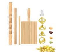 Outils de fabrication de pâtes, fournitures de fabrication de pâtes, rouleau fileté en bois, planche à épingler, 8 outils de cuisine, tampons ravioli, accessoires de fabrication de pâtes pour dîners