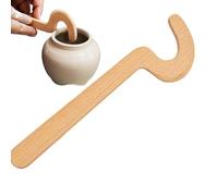 Outils de finition d'argile - Bâton de tour en bois pour modeler, bâton à modeler à bord lisse pour la construction manuelle, les plaques et l'application de vernis pour le studio à domicile