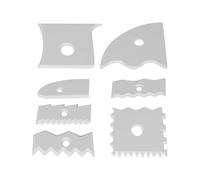 Outils de finition d'argile - Set de 7 pièces Silhouette pieds en céramique rib,équipement d'art visuel Scraper Sculpture pour école laboratoire adultes débutants amateurs Proget