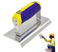 Outils de finition de béton - Truelle à bordure manuelle en acier inoxydable 243 g | Outil de finition ergonomique sans rivet | Outil de bordure de béton durable pour l'amélioration de la maison, la