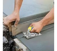 Outils de finition de béton - Truelle à bordure manuelle en acier inoxydable 243 g | Outil de finition ergonomique sans rivet | Outil de bordure de béton durable pour l'amélioration de la maison, la