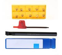 Outils de finition et de finition 1 x S10K SCLCR06 et dix inserts en carbure HM CCMT060204