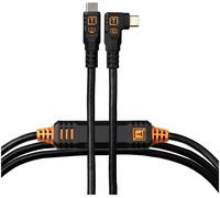 Outils de fixation TetherPro Optima 10G USB-C, 15' (4,6m), droit vers la droite noir.