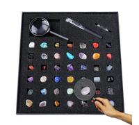 Outils de géologie - Collection Naturelle Pierres Naissance | Kit d'excavation pour Enfantt, Jouets en Sciences l'éducation, kit d'aventure Enfantt Cristaux l'activité