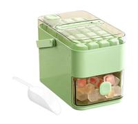 Outils de glace pour congélateur - Fabricant de maïs, organisateur de bacs à glace | Bac à glace avec couvercle et poubelle, machine à glace à libération facile, grande capacité ICED - Outils de