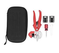 Outils de Greffage de Jardin professionnel, Kit complet avec ciseaux de, sécateur noir - Précision optimale pour greffe et taille, durable, pour jardiniers et amateurs (Rouge)