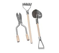 Outils De Jardin En Métal / Bois, 9 - 13 Cm, 3 Pièces, 3 Sortes