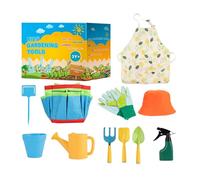 Outils de jardin pour enfants | Arrosoir et râteau - Ensemble de 11 pièces de jardinage pour enfants | pour jardin, patio, sable, plantes, fossé
