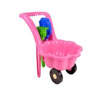 Outils de jardin pour enfants Brouette Jardin Enfants Jouet Jouet Bac à sable + Pelle + Râteau (Rose)