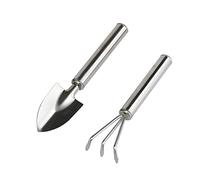 Outils de Jardinage,2 pcs Outils de Jardin Kit Pelle Jardinage Rateau Jardin Cadeau Acier Inoxydable Ensemble de Petits Râteaux et Pelle,pour Plantes en Pot pour Jardin Plantes Intérieur Extérieur