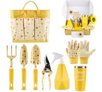 Outils de Jardinage à Main | Ensemble Robuste Ergonomique,Set d'Outils Jardinage avec Organisateur | pour Extérieur Terrasse Jardin Aménagement Paysager Plantation Fleurs et Légumes