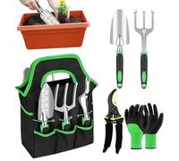 Outils de Jardinage à Main - Fournitures de Jardin Antirouille et Portables,Ensemble d'Outils à Main pour - pour Creuser Désherber Aérer La Terre Rempoter Nettoyer Tailler
